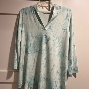 Light Blue Tie-Dye Women's Top